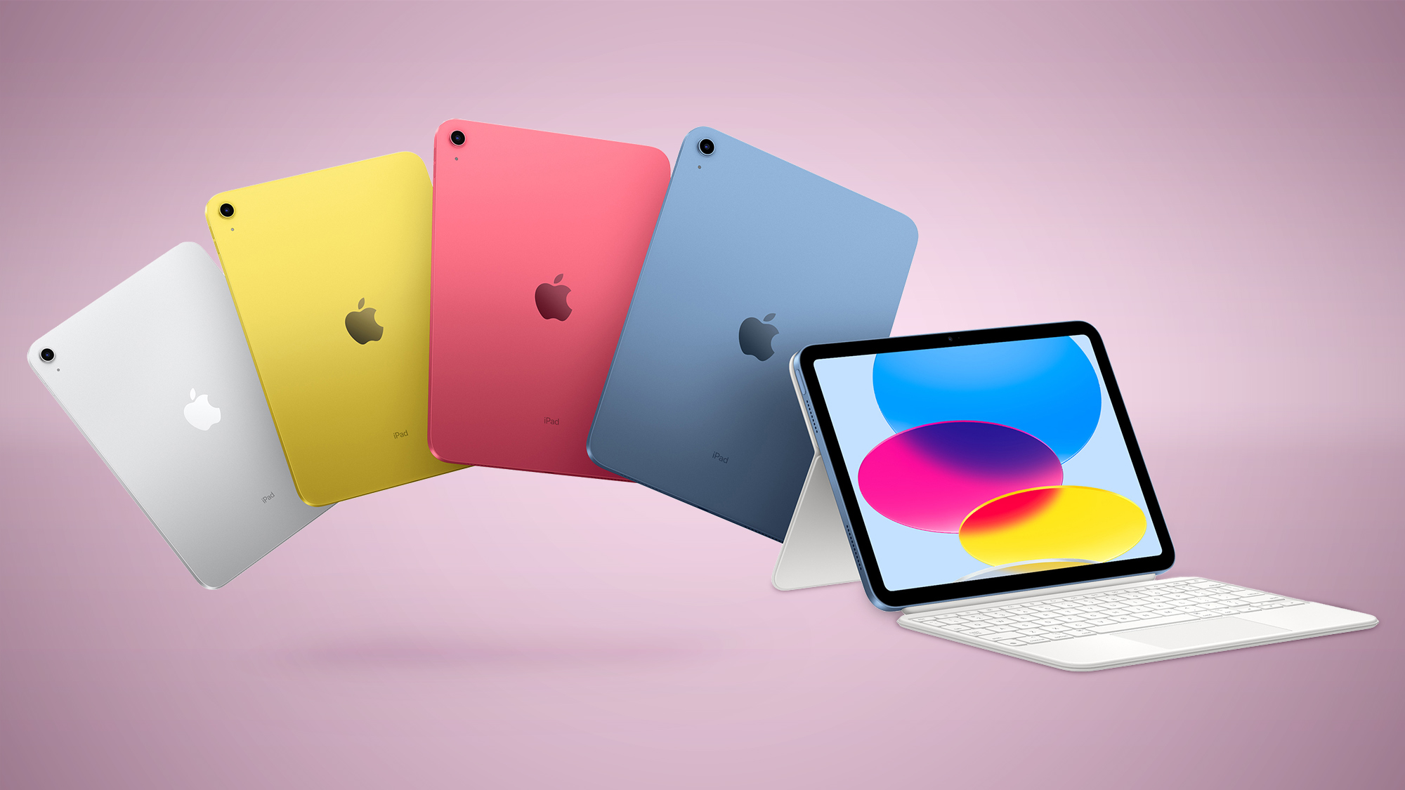 10th Gen iPad Feature Fanned Pink