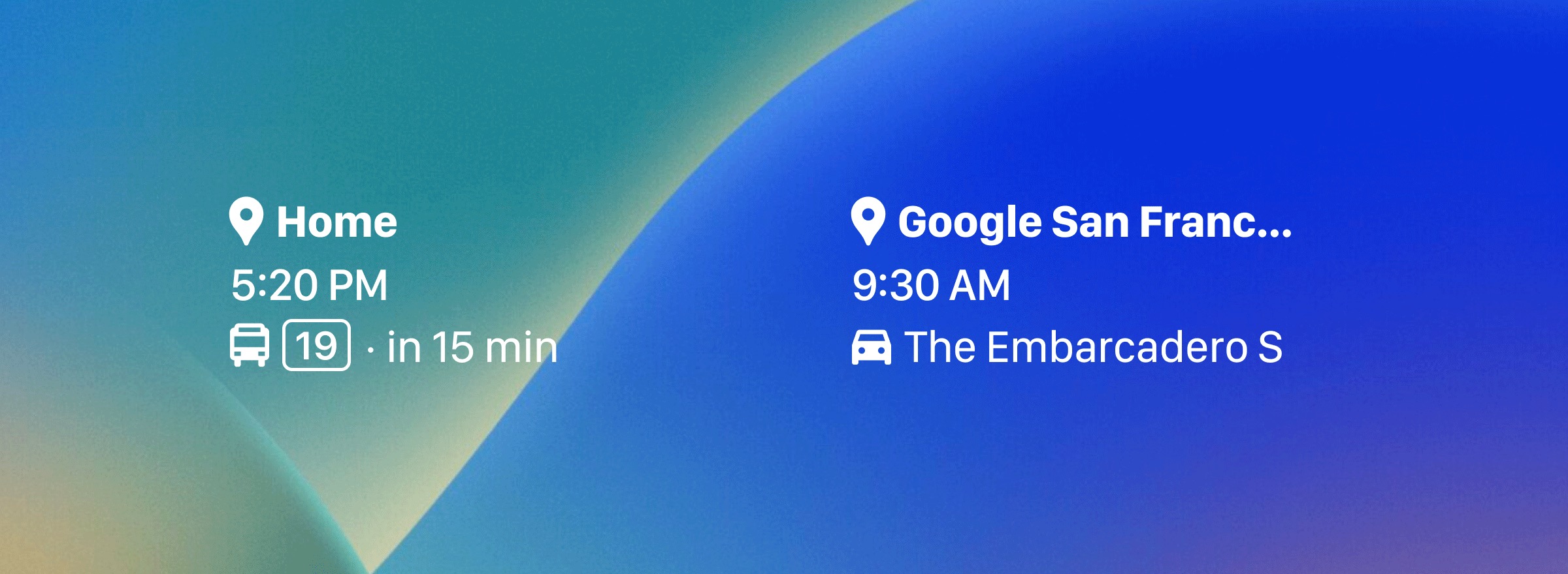 Google Maps Lock Screen Widget