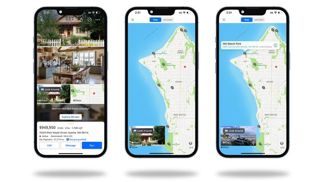Zillow’s iOS App Gains Apple Maps Look Around Integration
