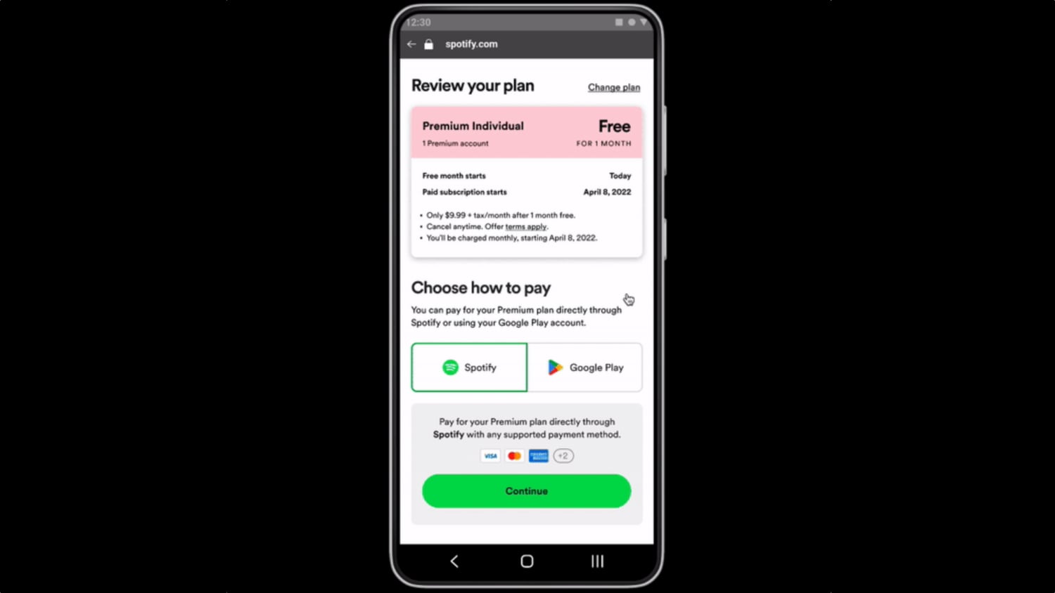 Google Play Store Now Letting Spotify Use Alternative Billing For In 