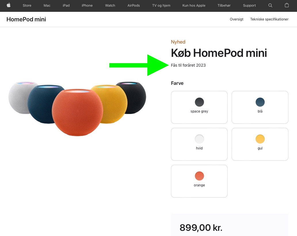 HomePod Mini Coming to Denmark in the Spring, Says Apple
