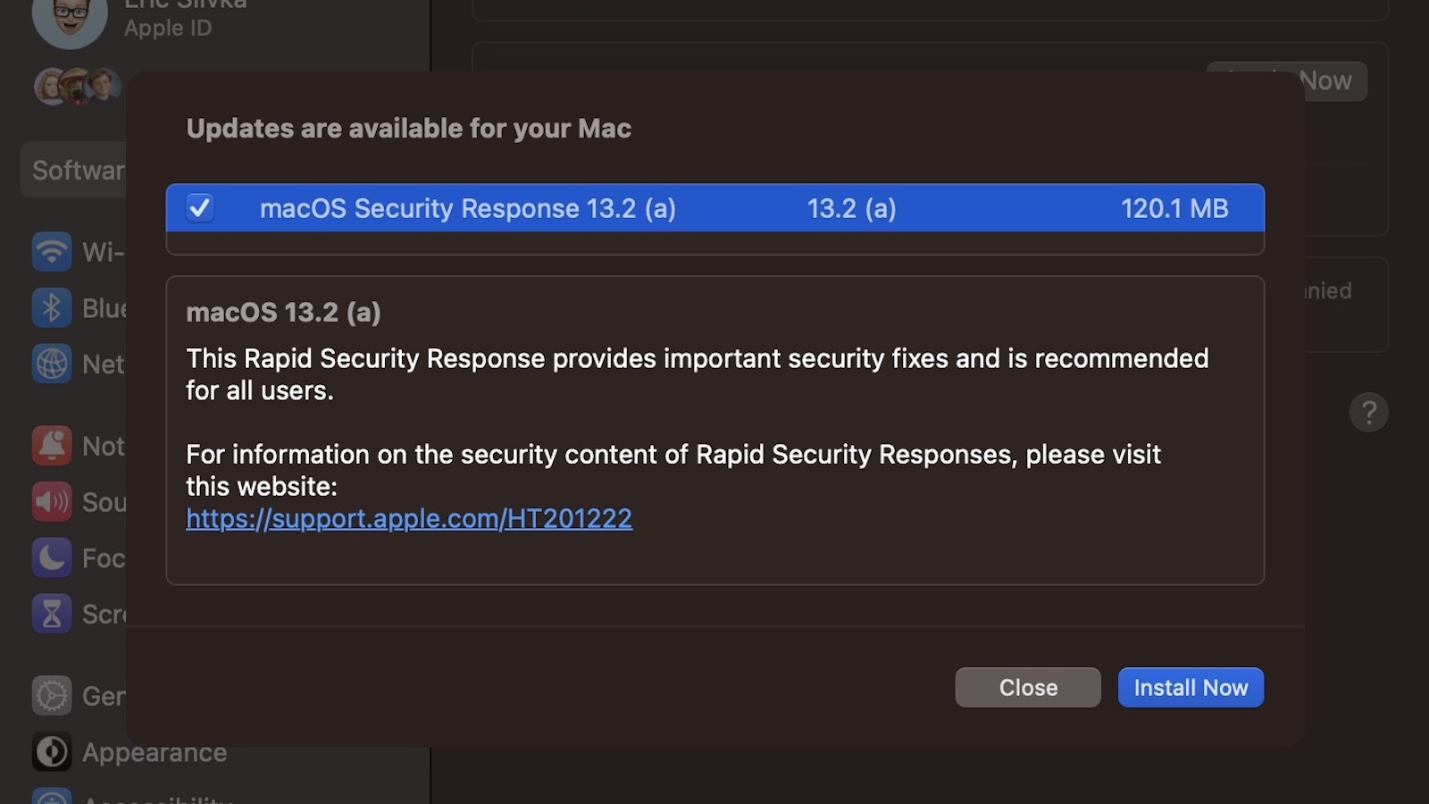 Apple Releases Rapid Security Response Update for macOS Ventura 13.2 Beta