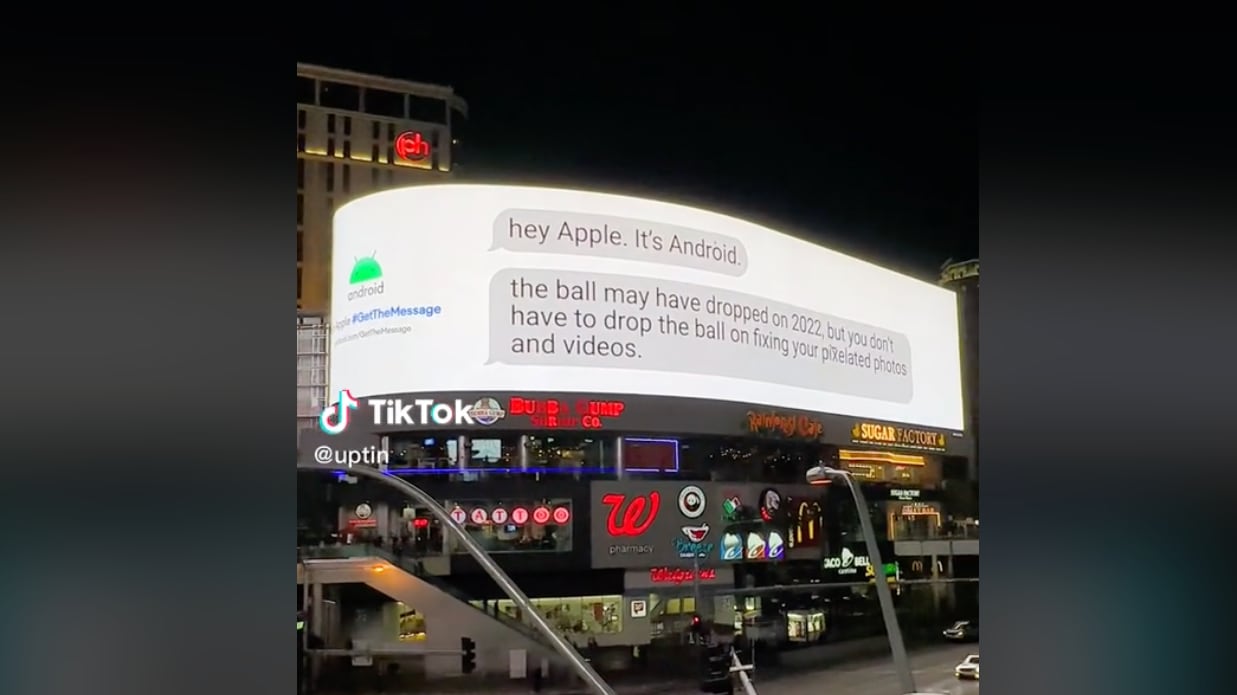Google Urges Apple Not to ‘Drop the Ball’ on Fixing Messaging in New Billboard Pushing RCS