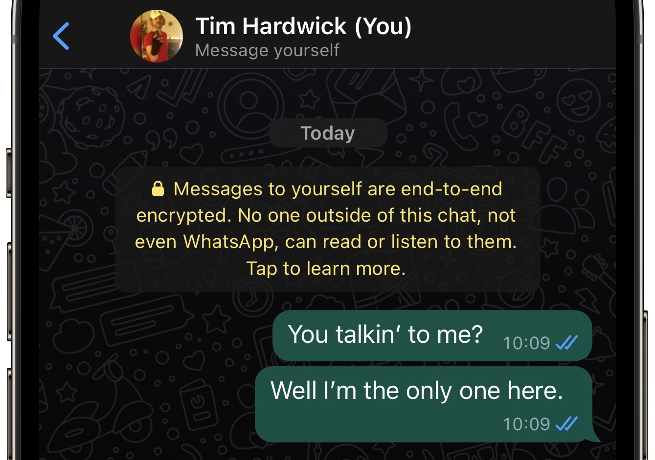 WhatsApp Now Lets You Have a Chat With Yourself