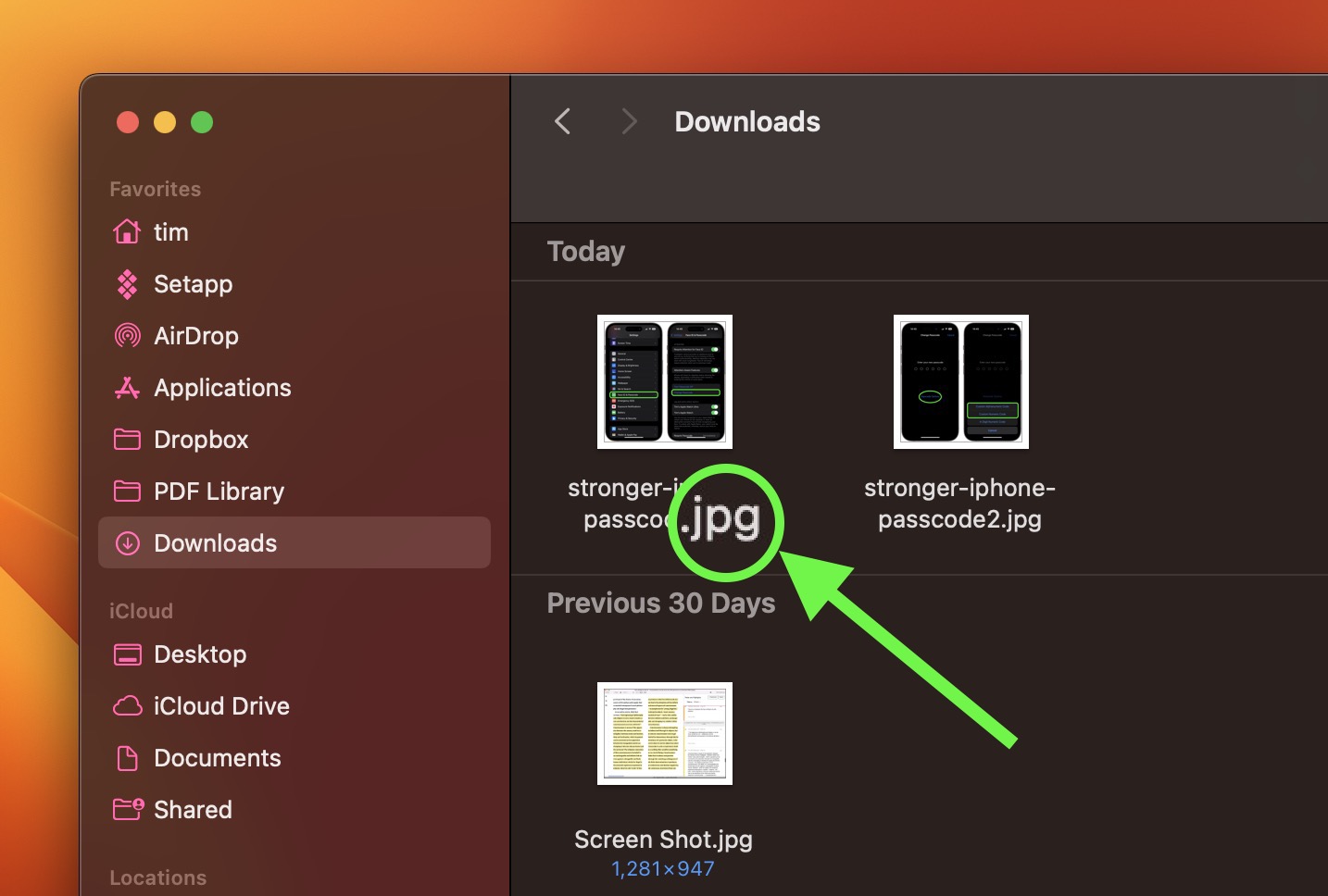 Show File Name Extensions in Mac OS X