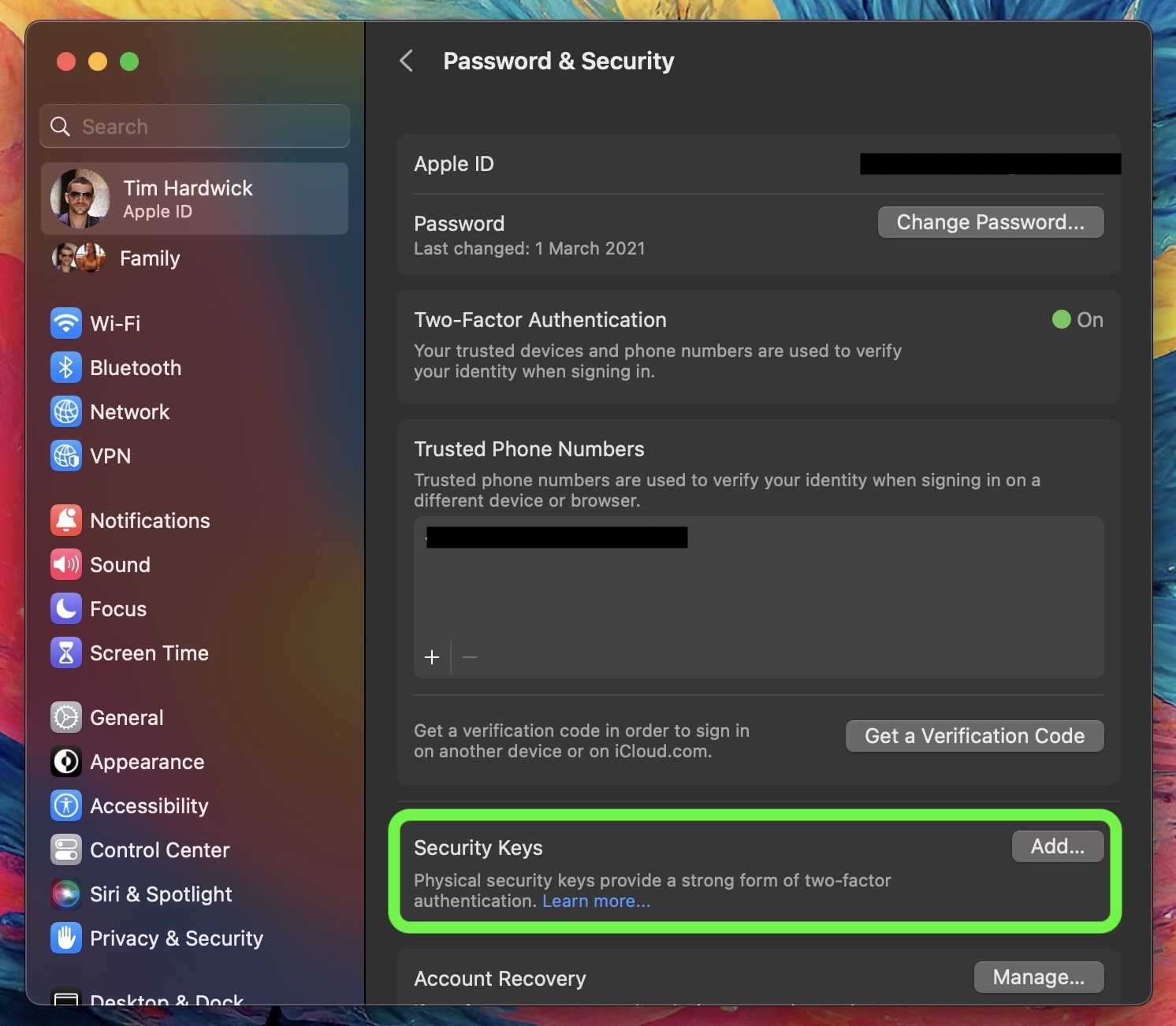 About Security Keys for Apple ID - Apple Support