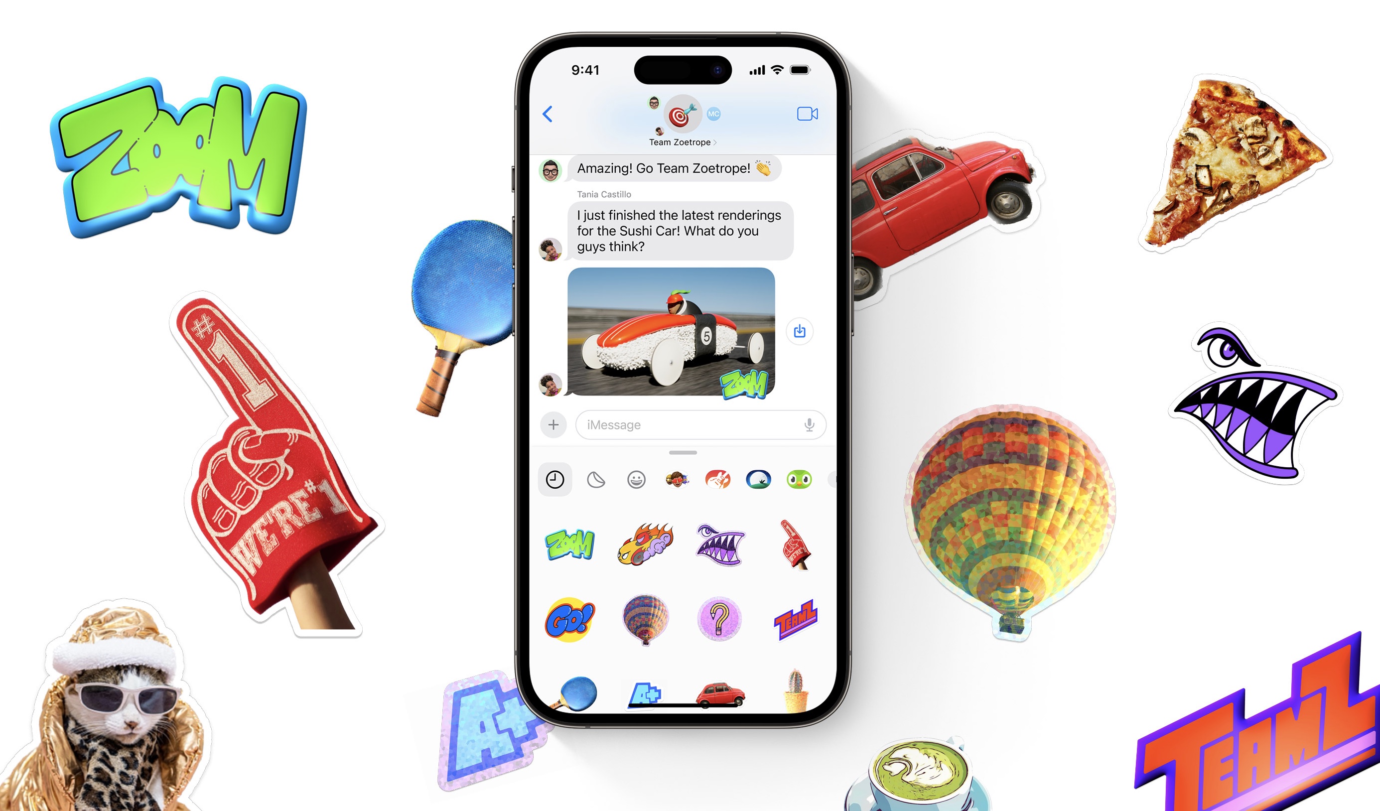 iOS 17 Sticker Drawer