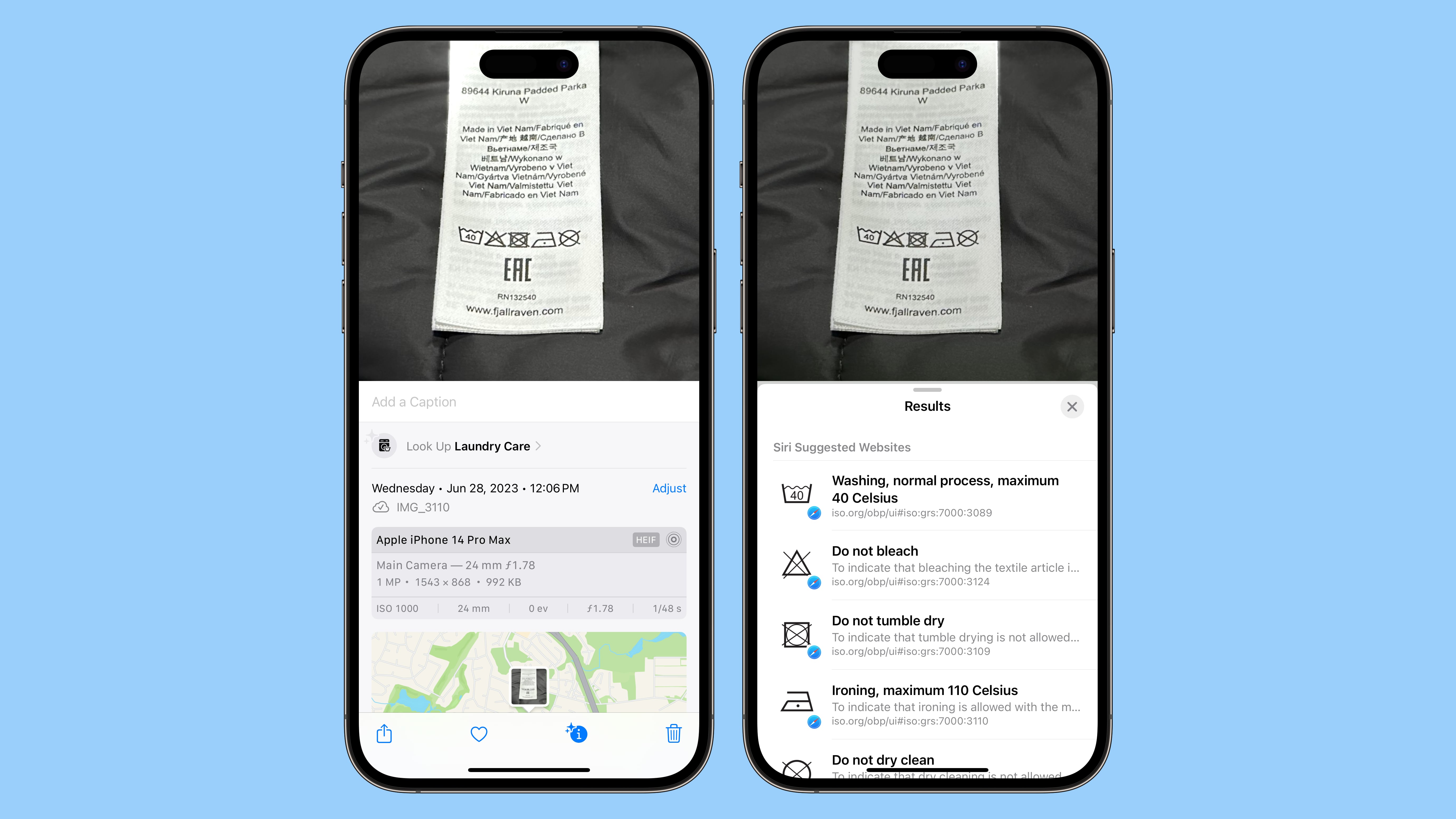 iOS 17 Photos App Can Tell You What Those Confusing Laundry Symbols Mean