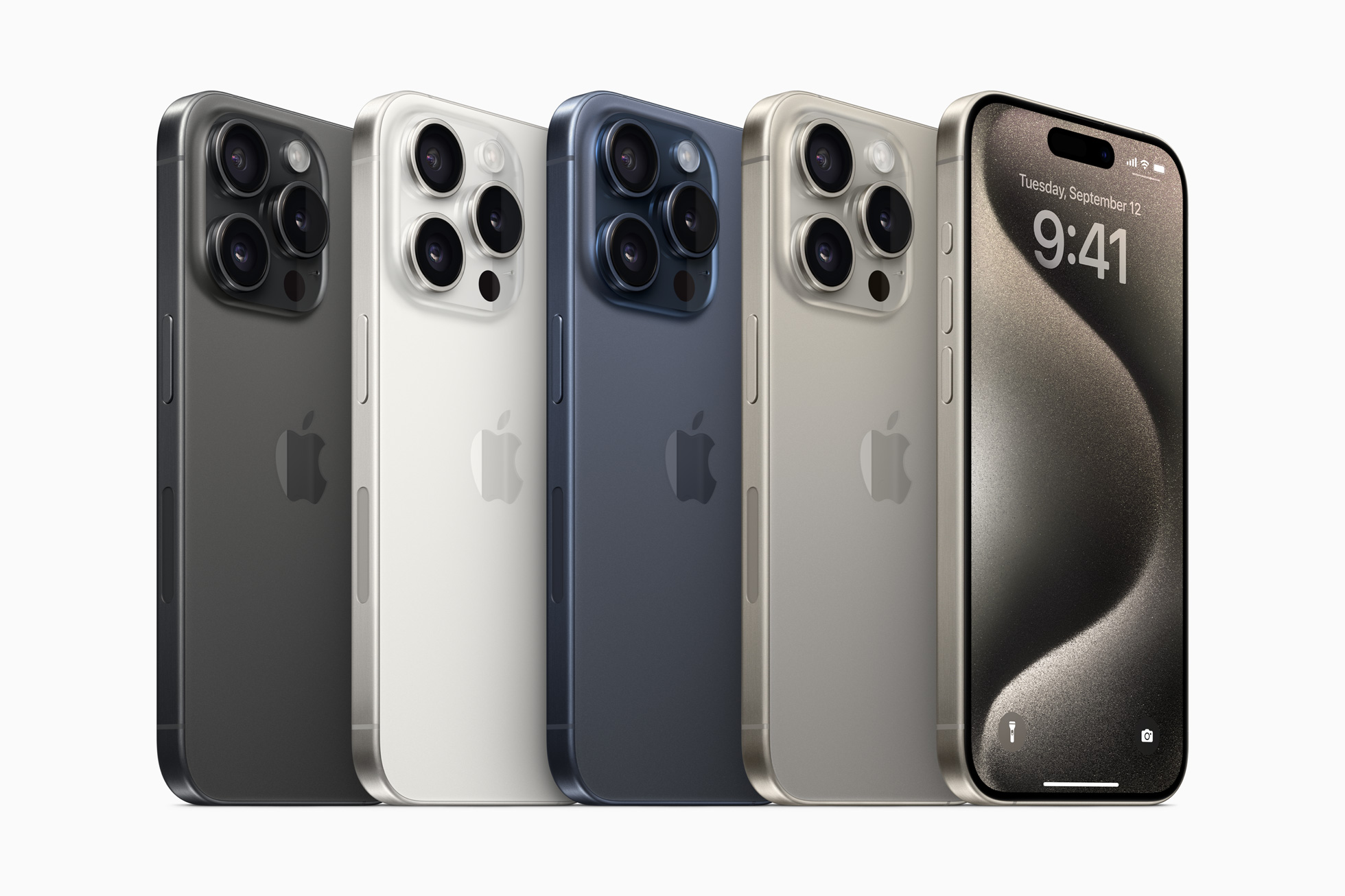 Apple iPhone 15 Pro lineup color lineup