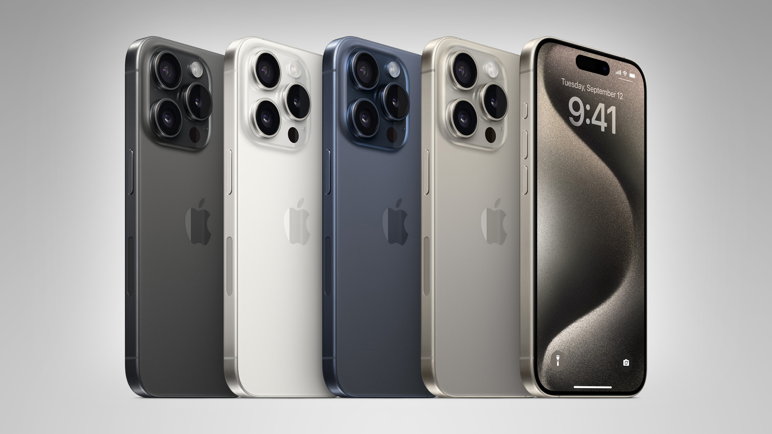 iPhone 15 Pro Lineup Feature White