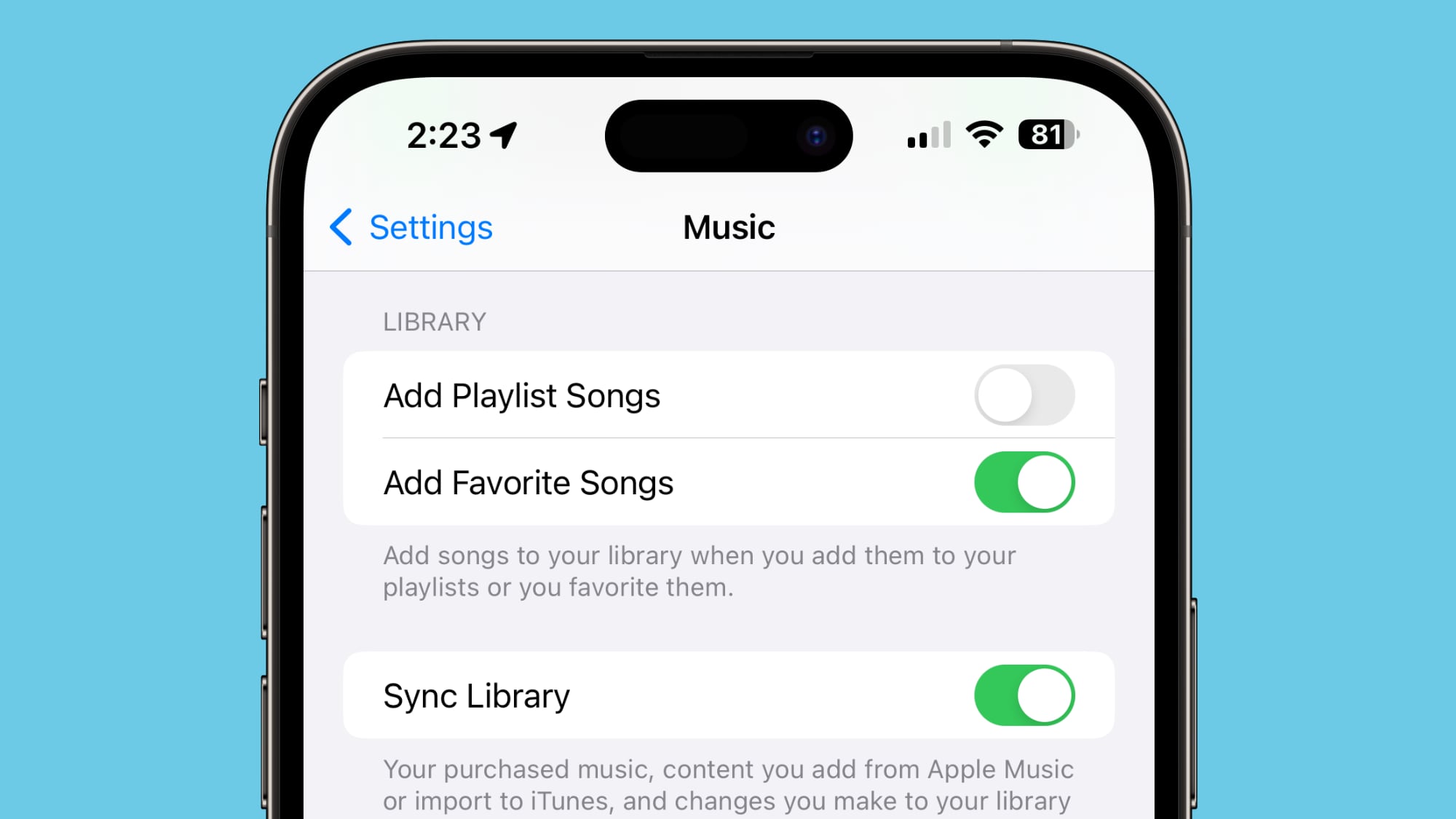 ios 17 2 music add favorite songs