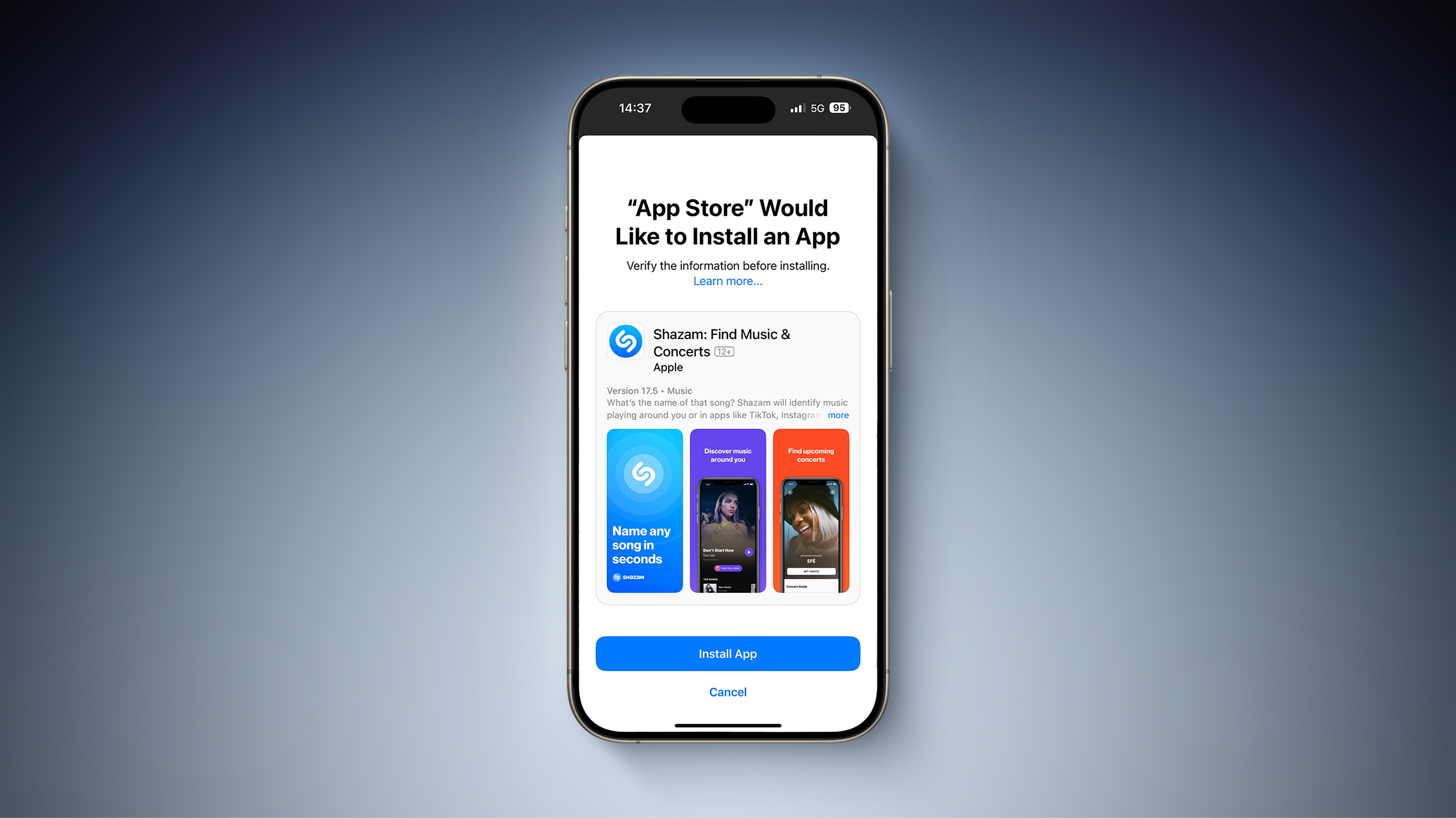 Shazam Authentication App Store Feature 1