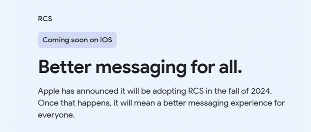 Google RCS iOS Late 2024