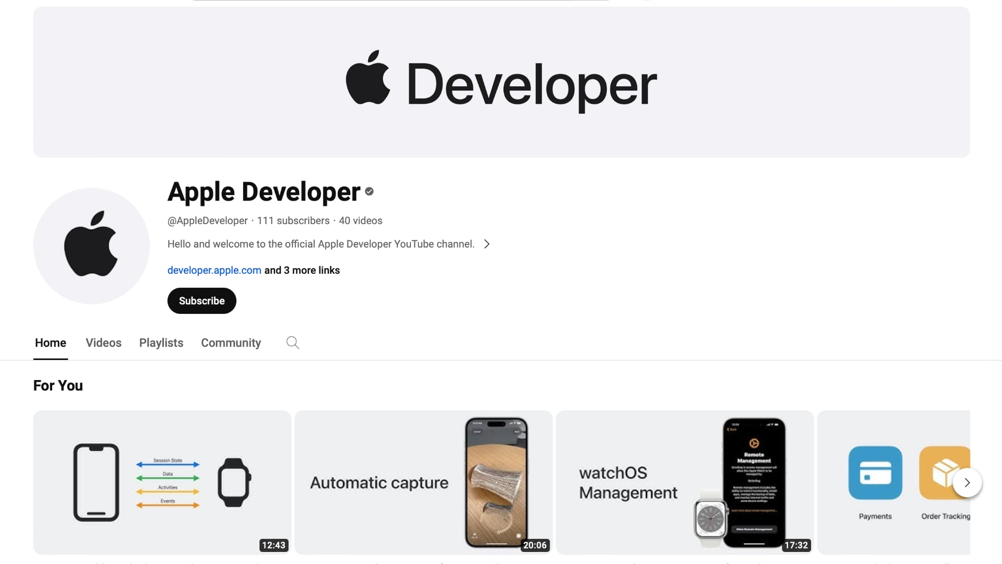 Apple Launches New Developer YouTube Account to Share WWDC 2024 Videos