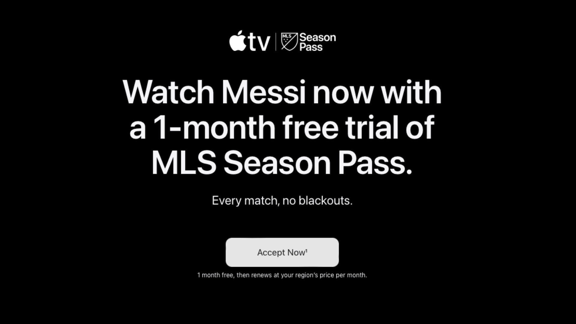 Lionel Messi Promotion Offers 1-Month Trial of Apple's MLS Season Pass