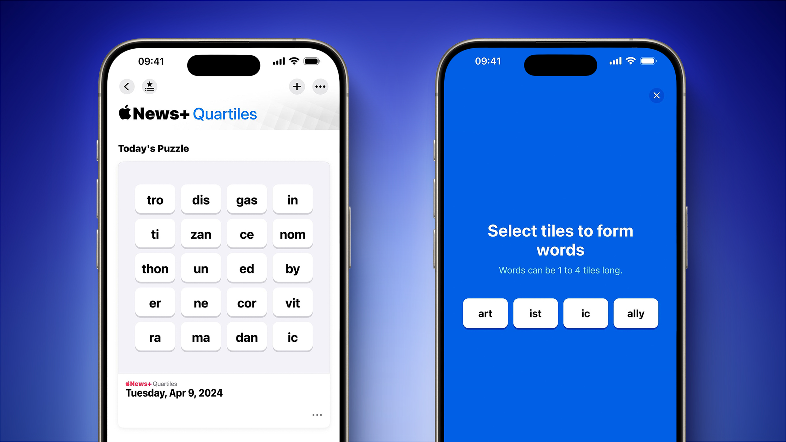 iOS 17.5 Adds New 'Quartiles' Word Game for Apple News+ Subscribers