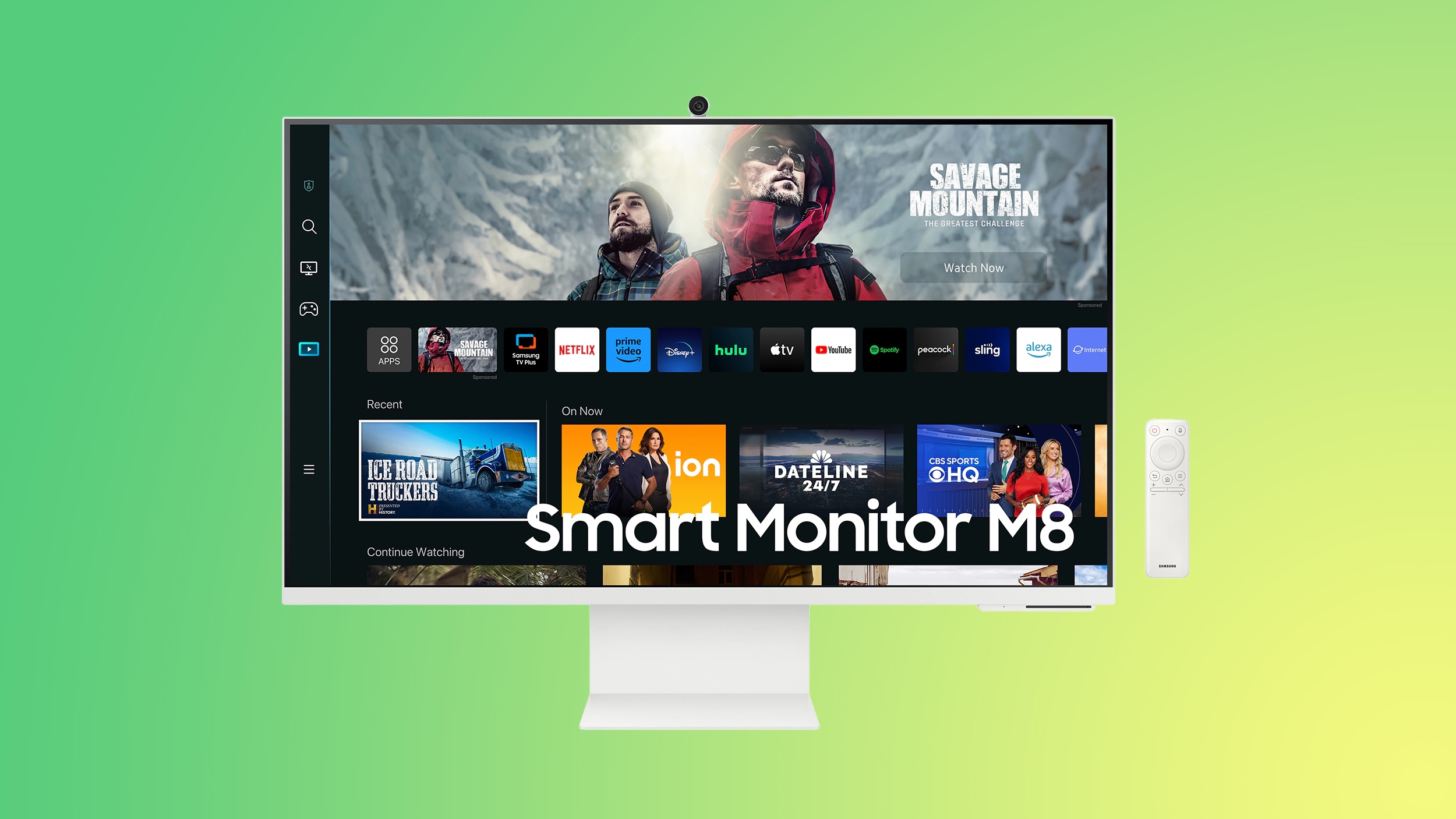 smart monitor m8 samsung green