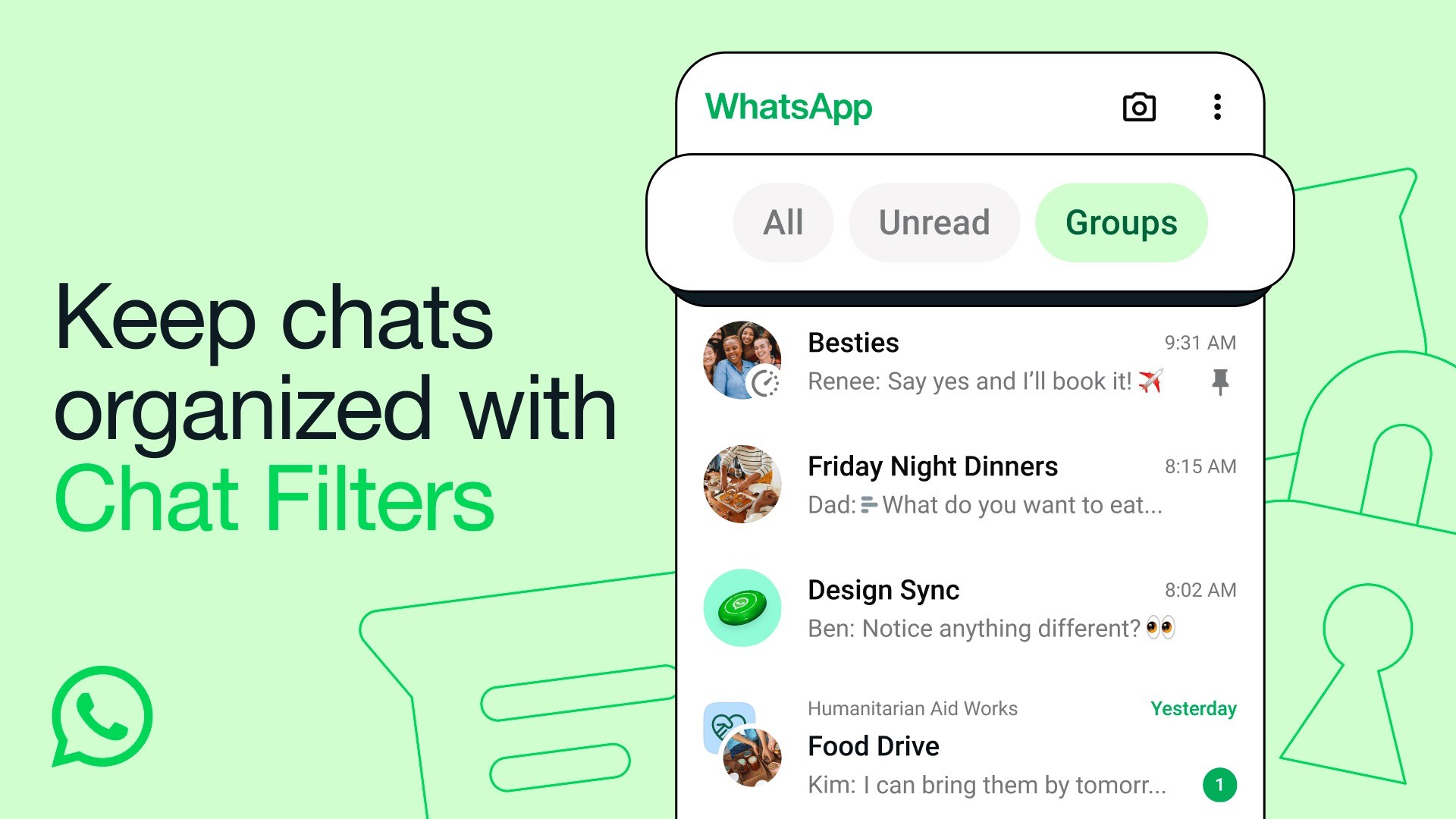 WhatsApp Rolls Out Chat Filters to Help Find Conversations Faster