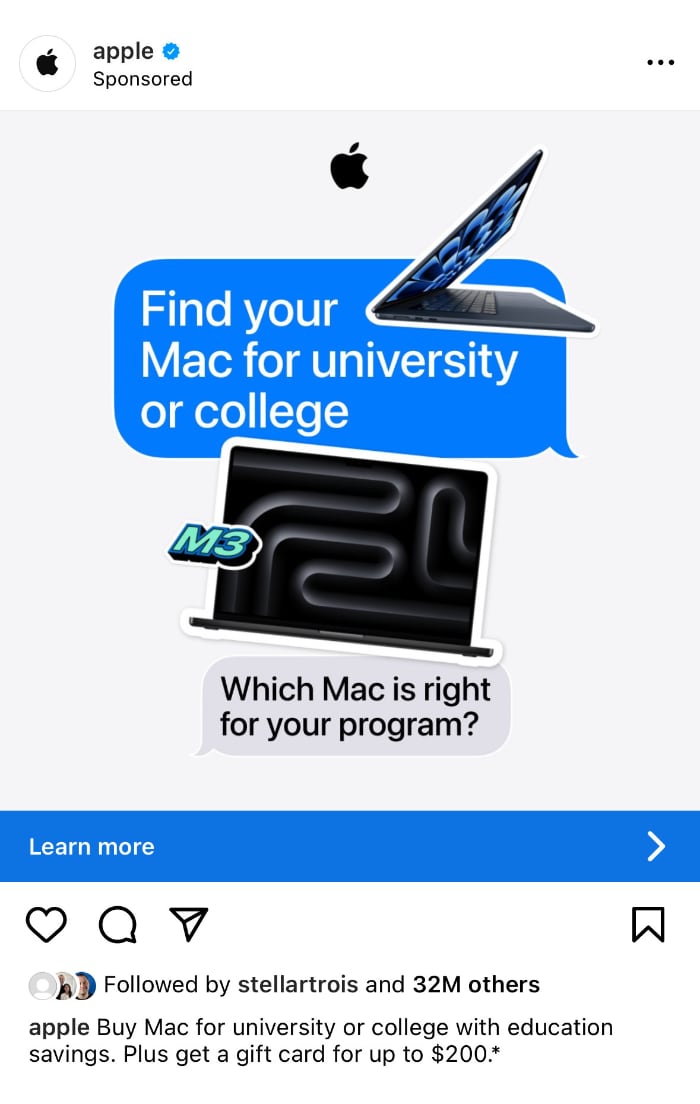 apple ad back to school