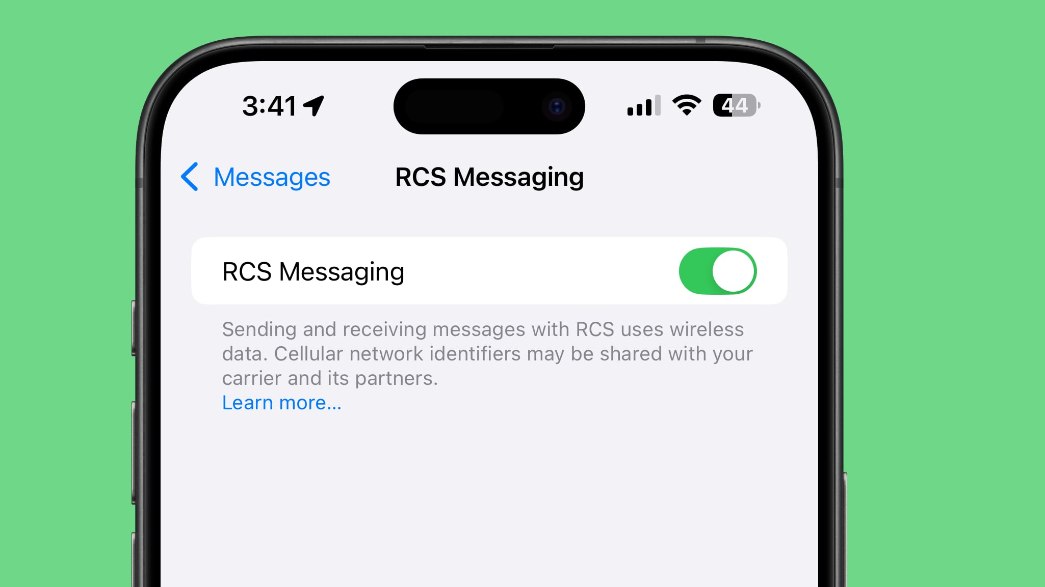 ios 18 beta 3 messages rcs toggle