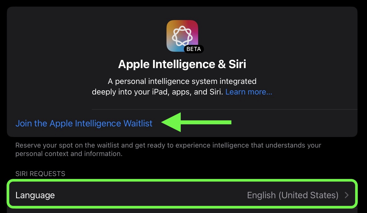 apple intelligence join waitlist