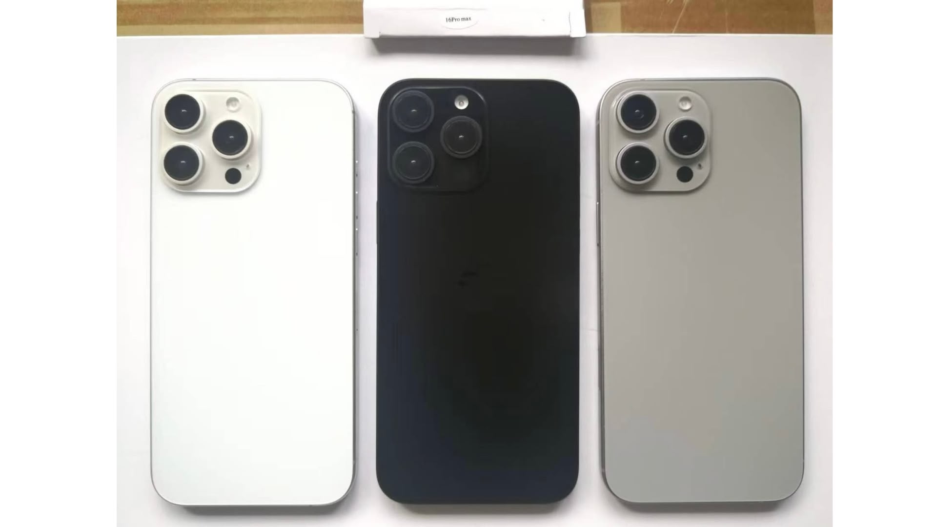iPhone 16 Pro White, Gray, and Dark Black Colors Shown in New Image