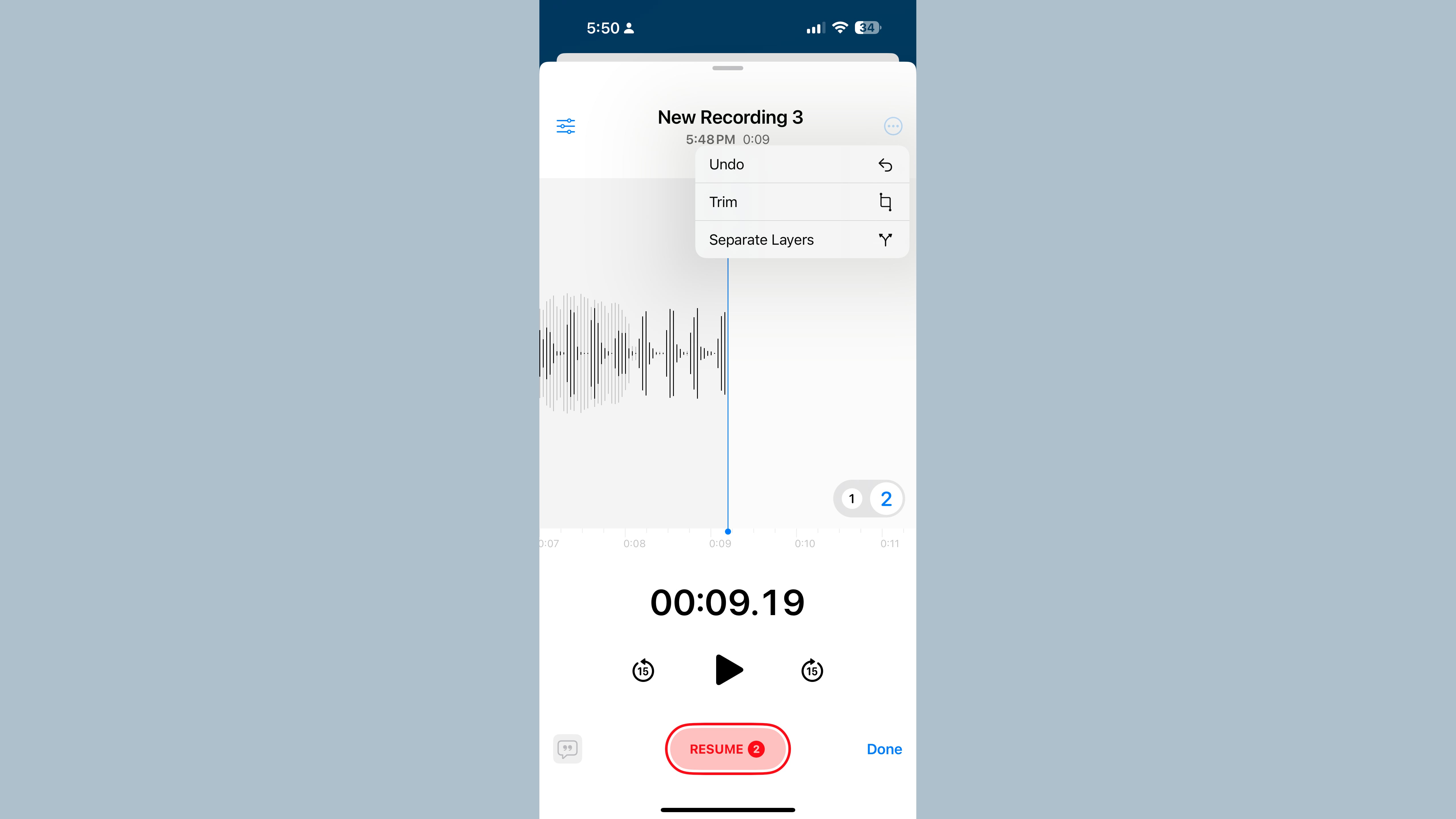 ios 18 2 layered voice memos