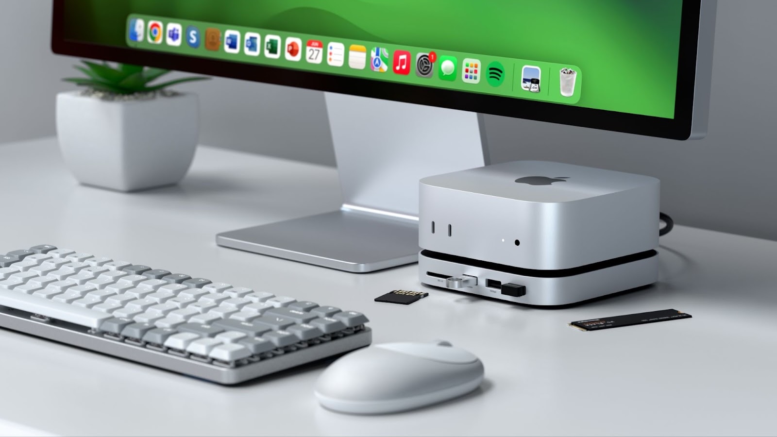 Satechi Previews Mac Mini Hub With SD Card Slot, Three USB-A Ports, and Up to 4TB Storage Slot