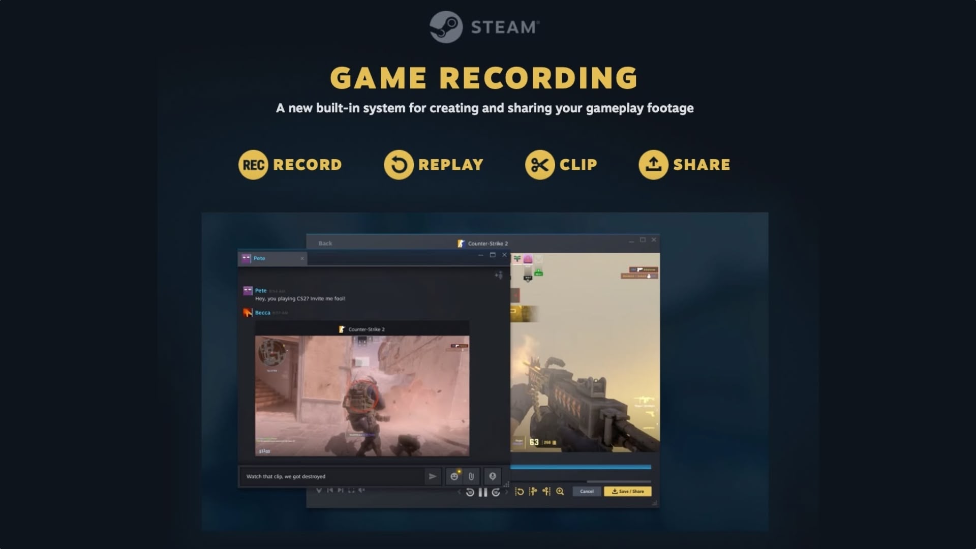 Valve Launches Game Recording Feature for Steam Client