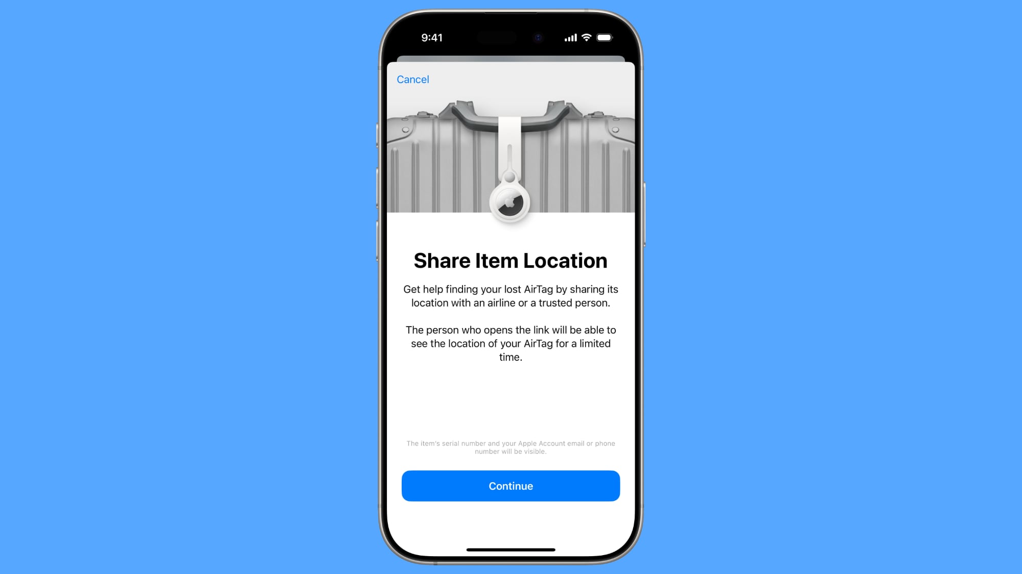 iOS 18.2 Includes New Find My Option for Sharing Lost Luggage Location With Airlines