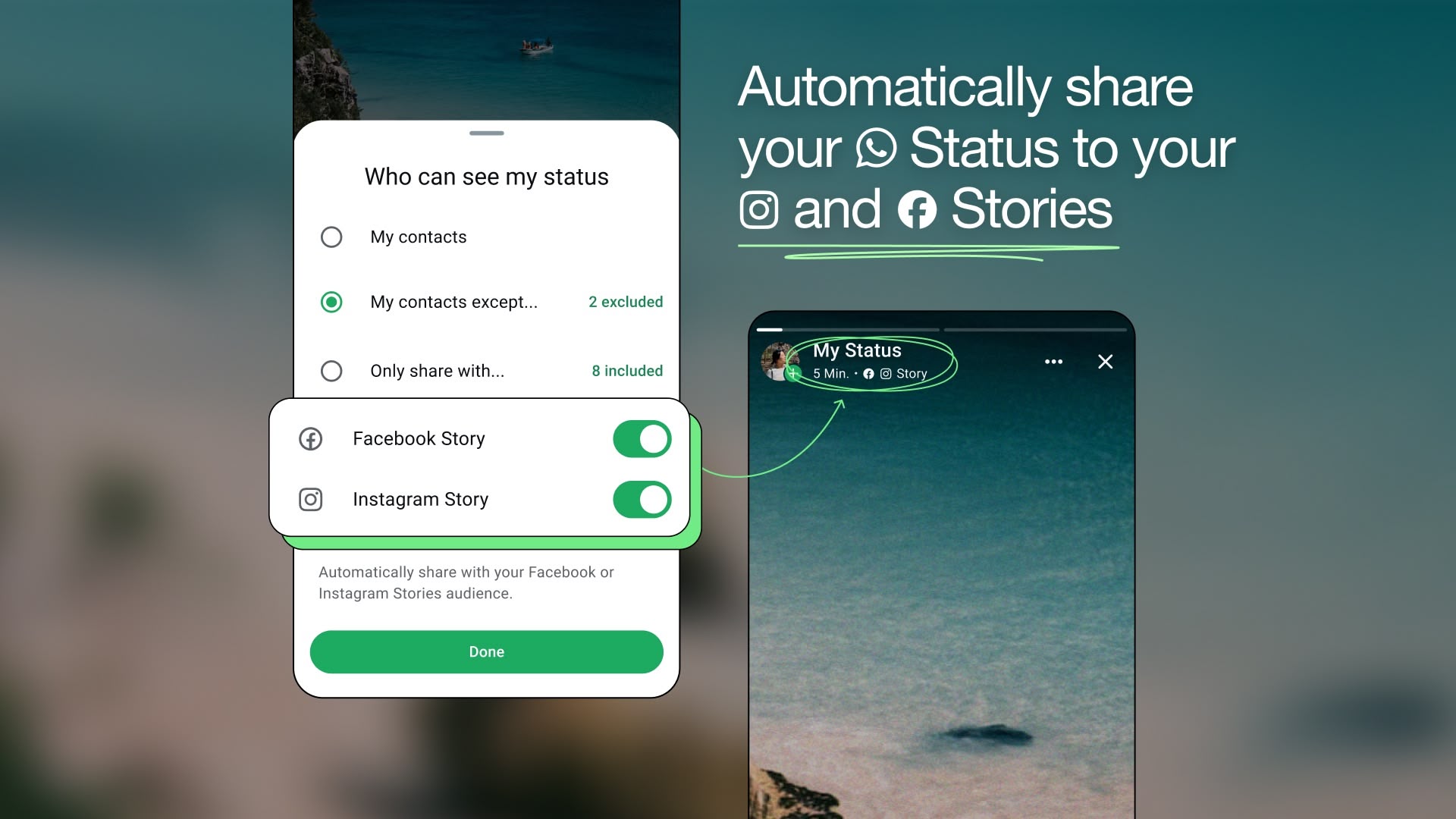 You Can Now Share Status Updates Across Instagram, Facebook, and WhatsApp