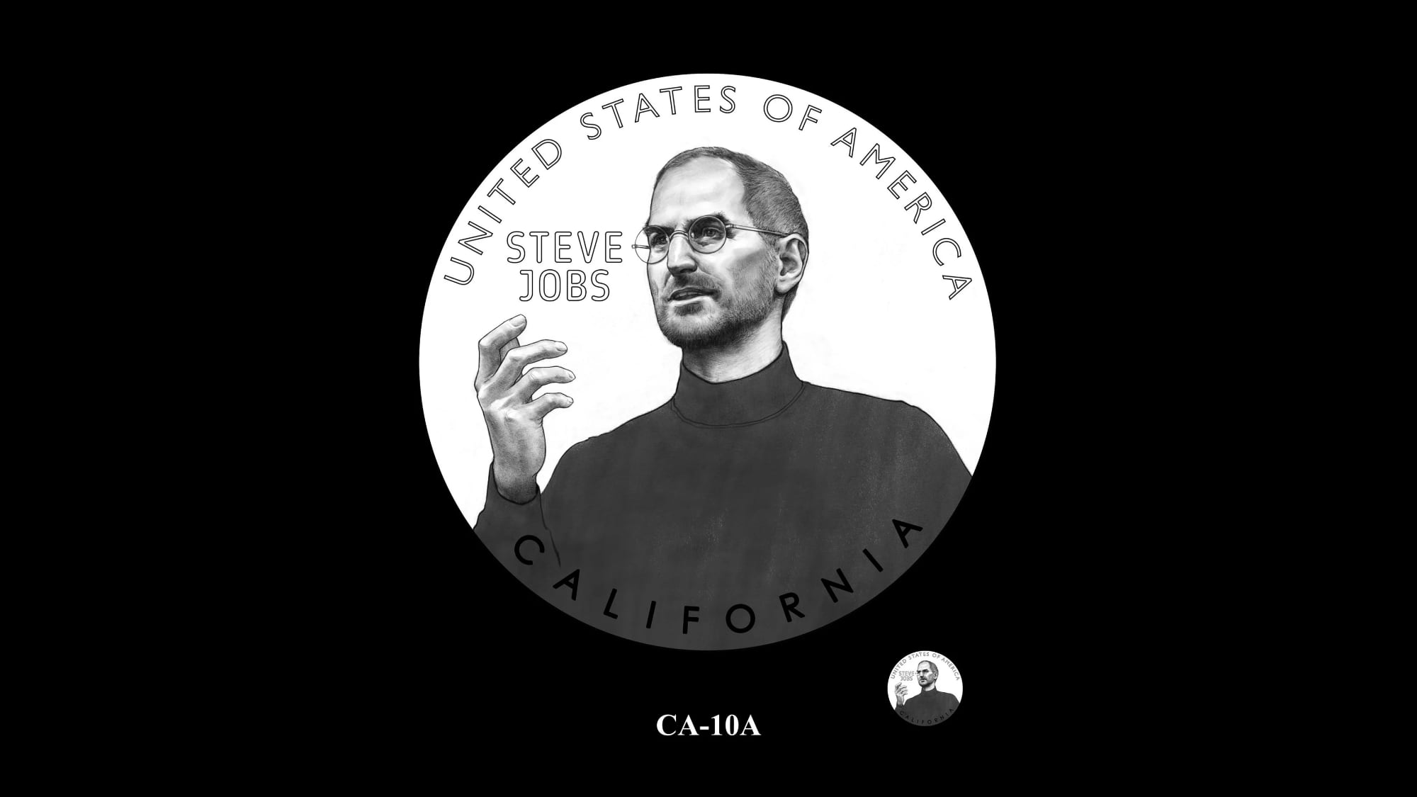 california steve jobs coin