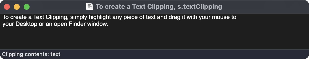 text clipping