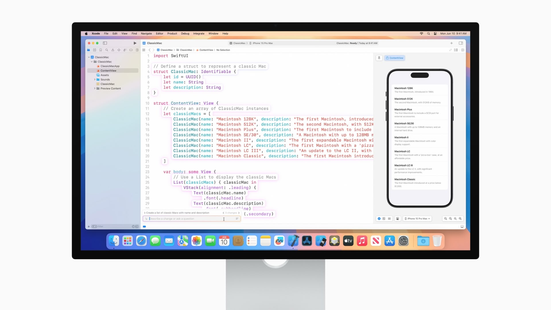 swift assist xcode 16