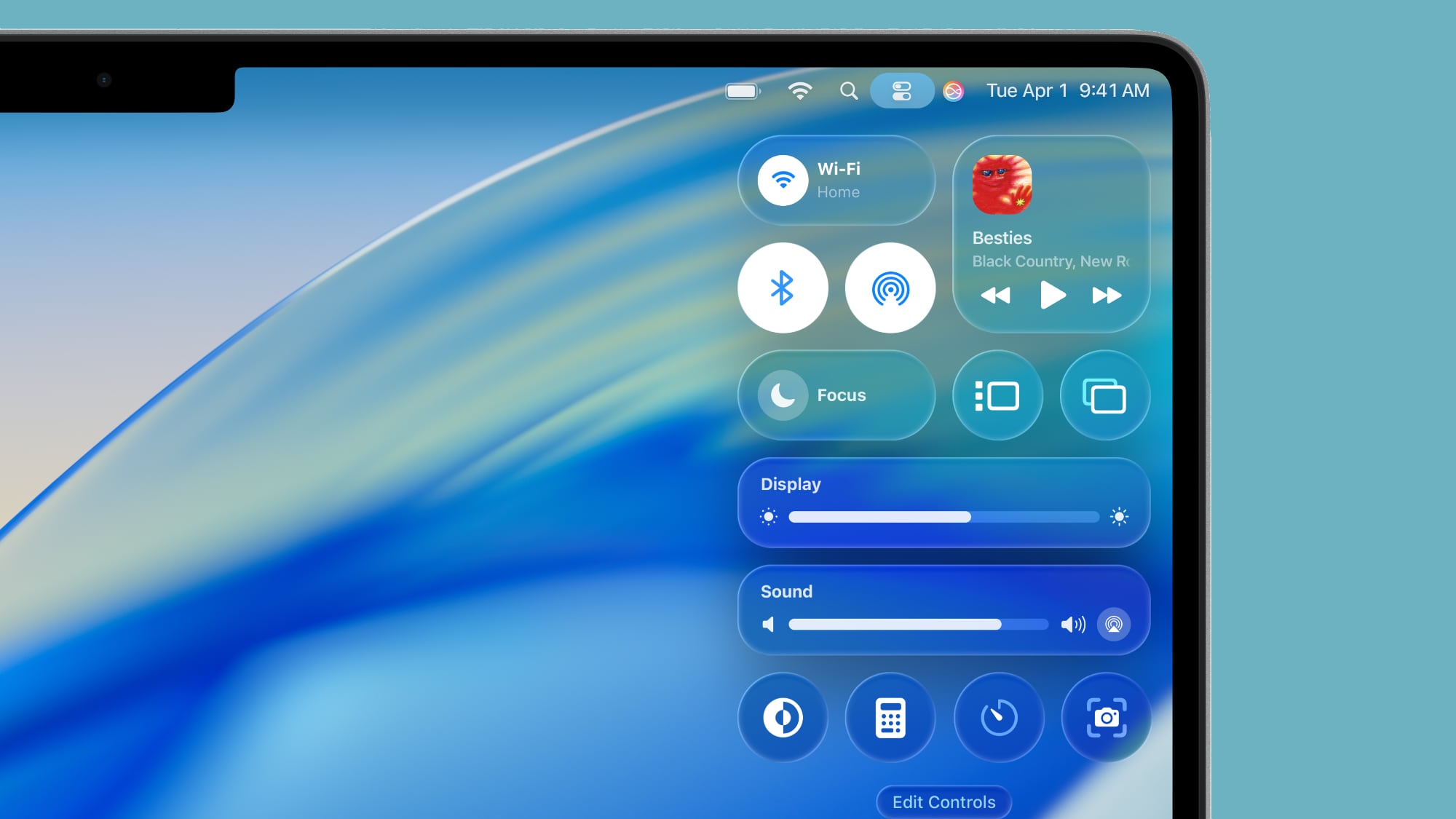 macos tahoe control center