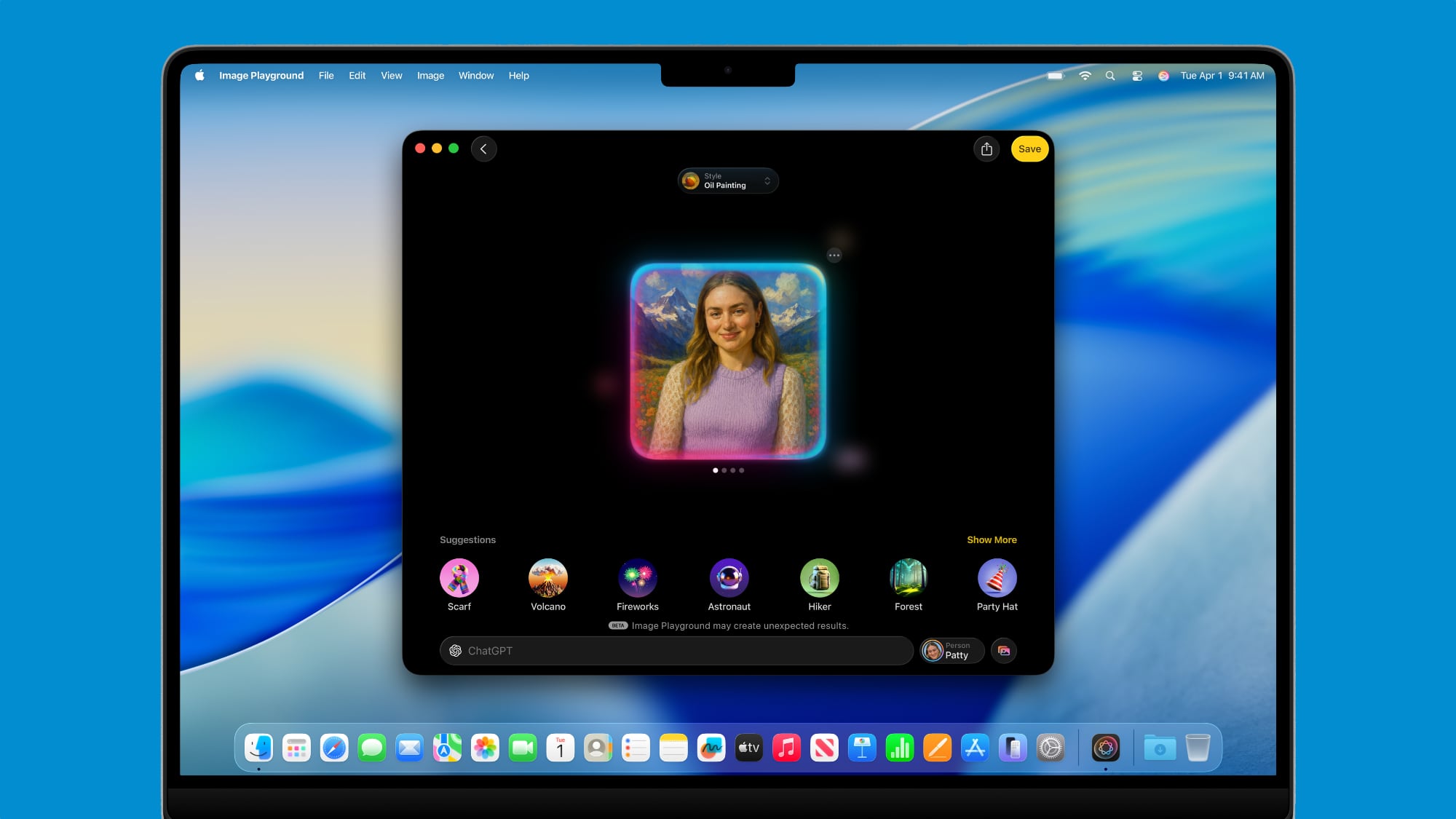 macos tahoe image playground