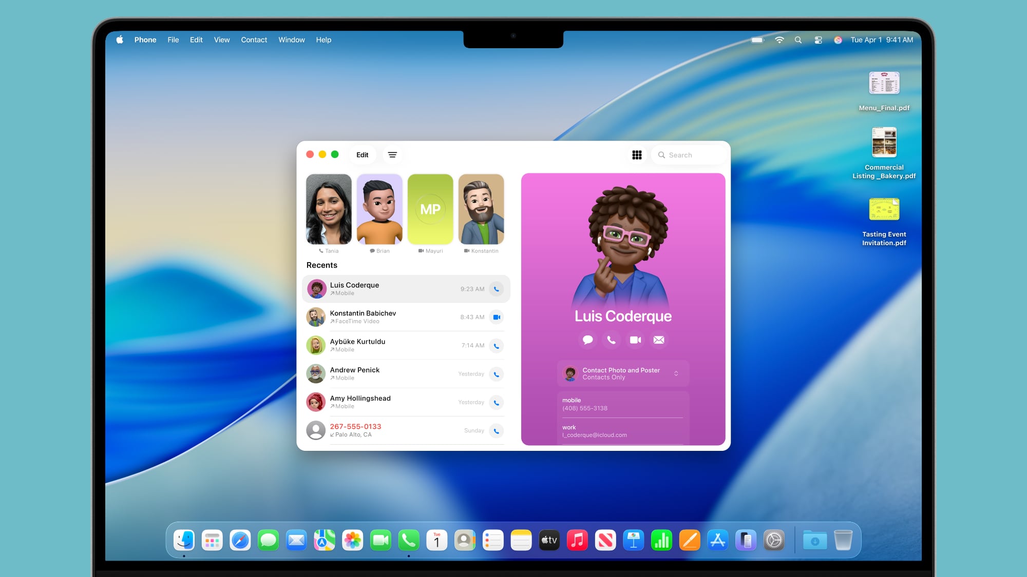 macos tahoe phone app