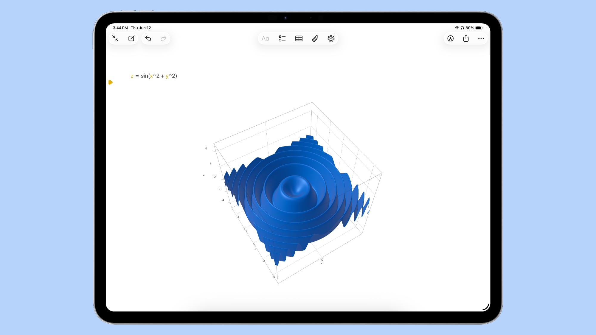 iPadOS 26 Gets New 3D Graphing Feature for Math Notes