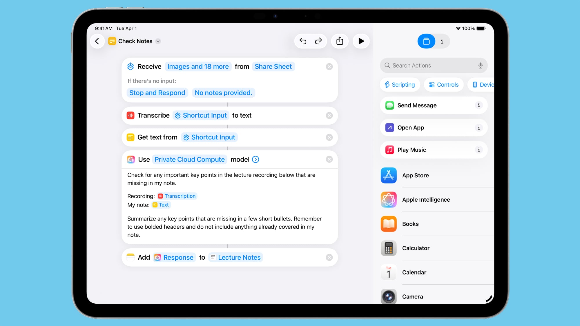 ipados 26 shortcuts app