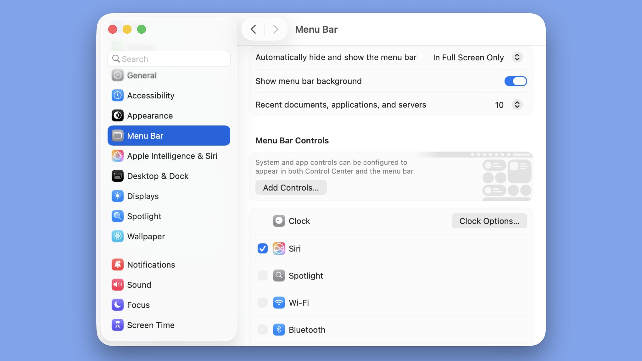 macOS Tahoe Beta 2 Lets You Add a Menu Bar Background