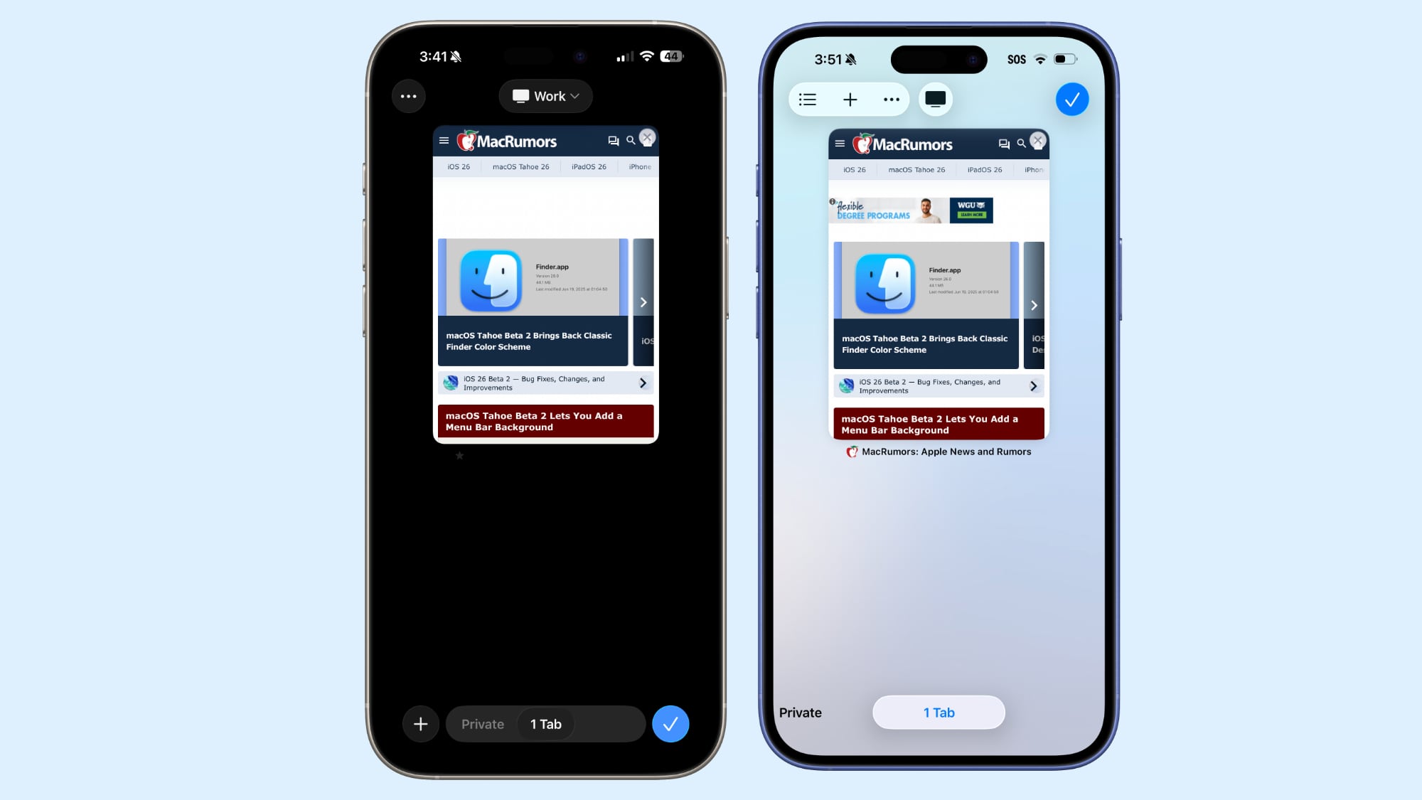 iOS 26 Beta 2 Fixes Frustrating Safari Design