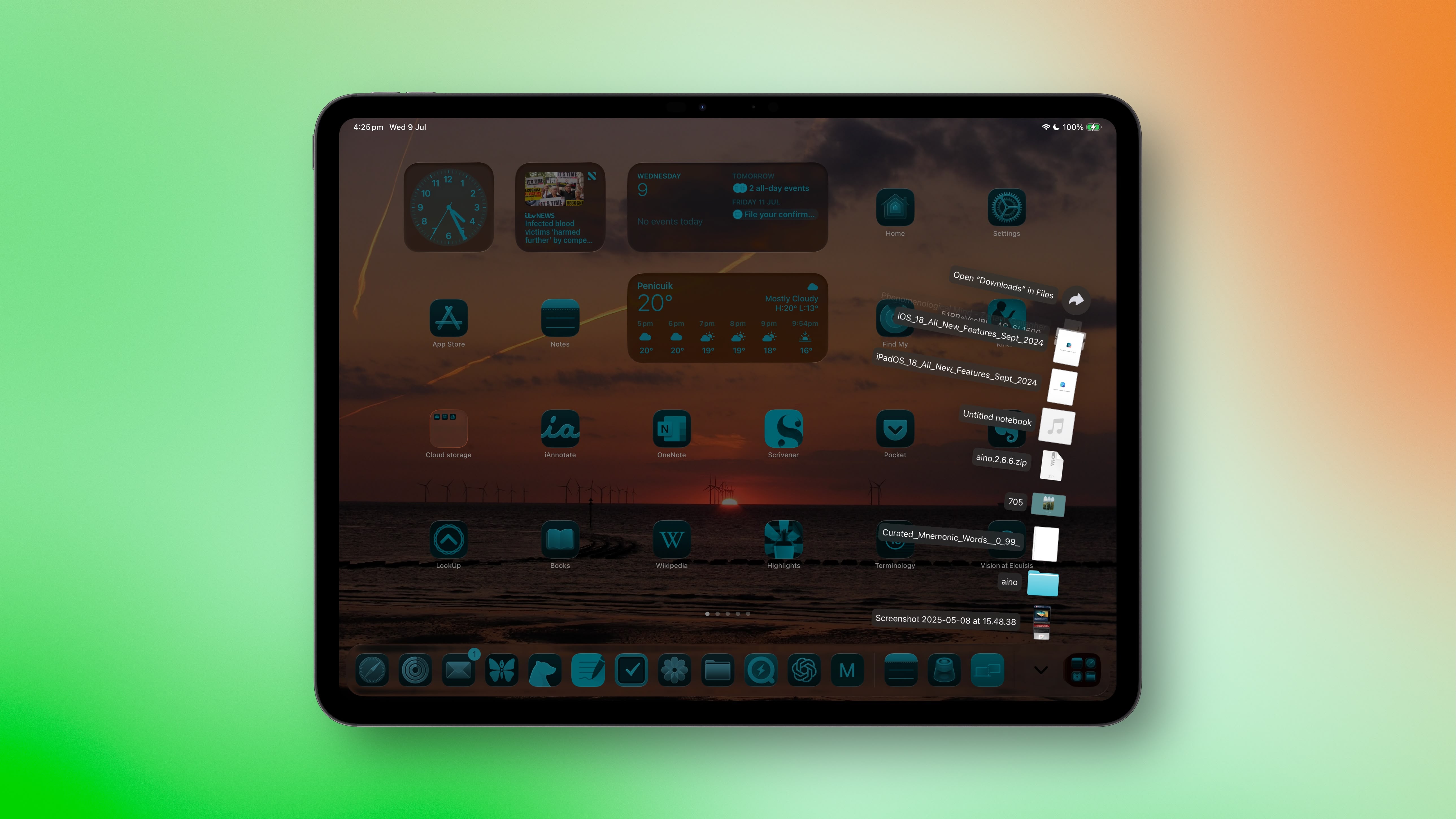 folder dock ipados