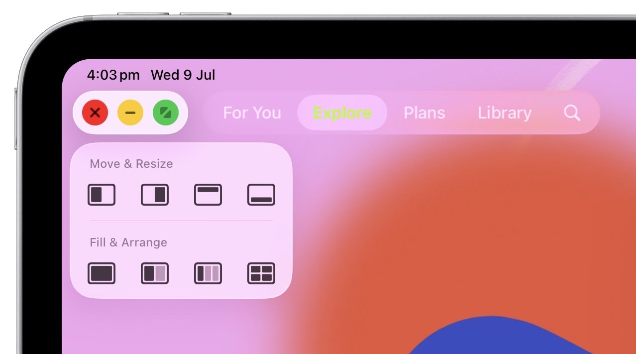 traffic light options ipados