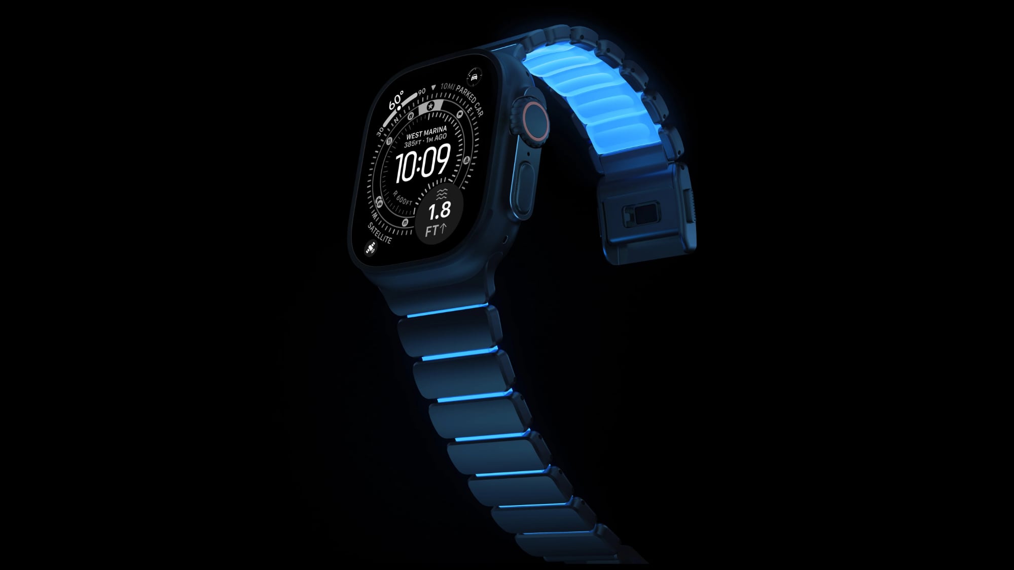 Nomad Launches Hybrid Titanium Apple Watch Band in New ‘Icy Blue Glow’ Color