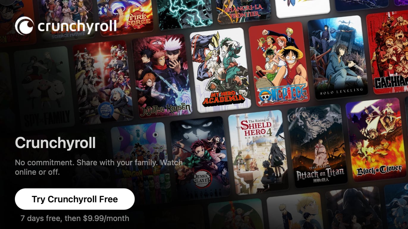 Apple TV Channels Gains Crunchyroll Anime Streaming Service