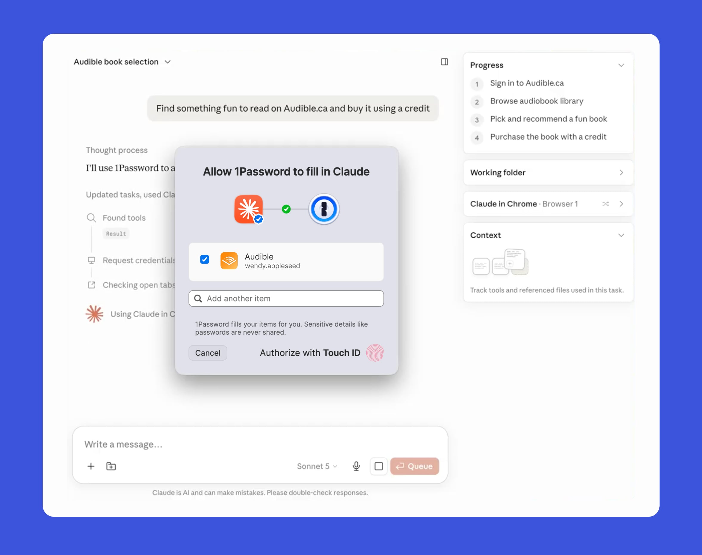1Password for Claude Lets AI Log In Without Seeing Your Passwords