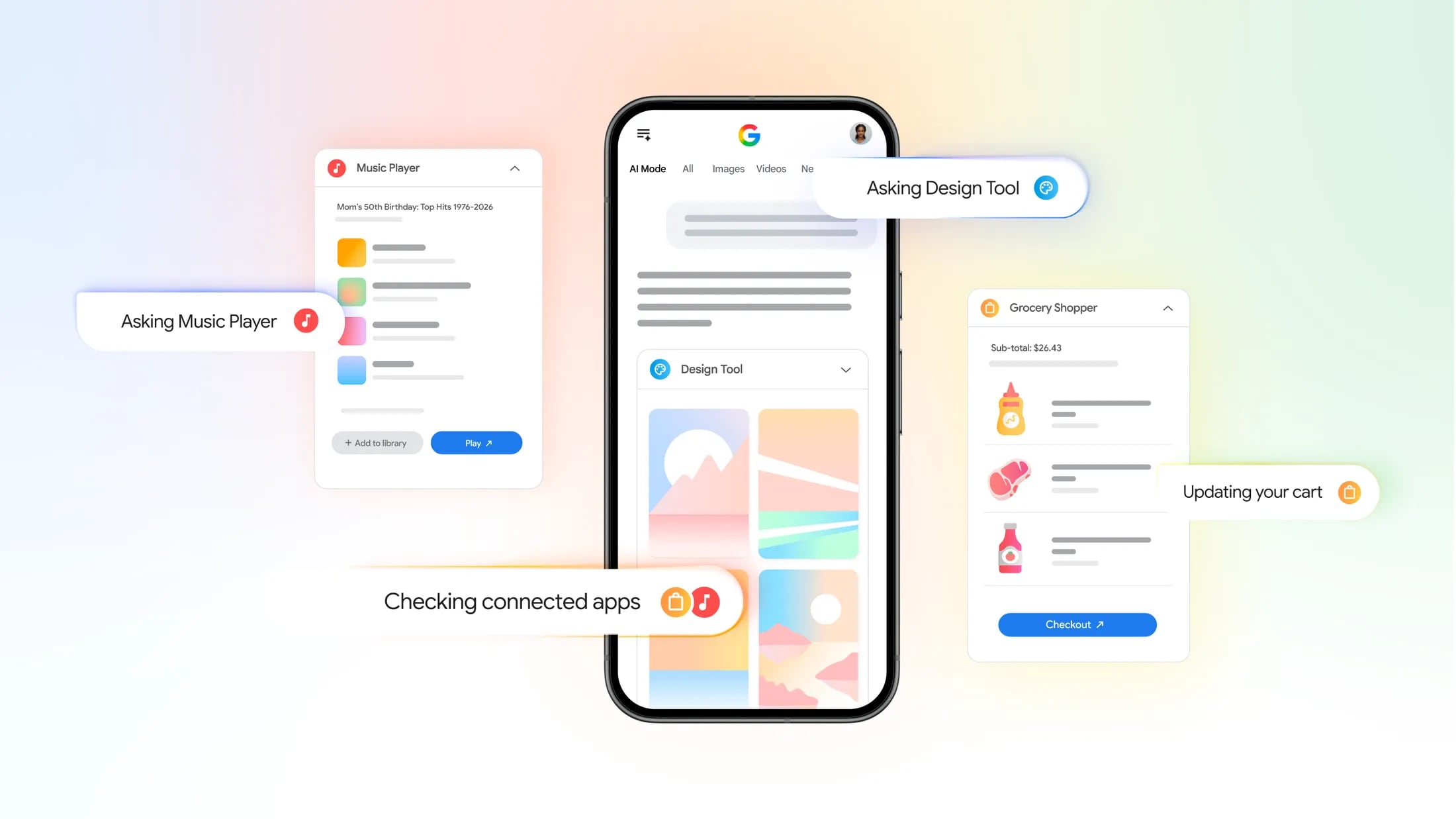 Google Search Now Connects to Instacart, Canva and YouTube Music