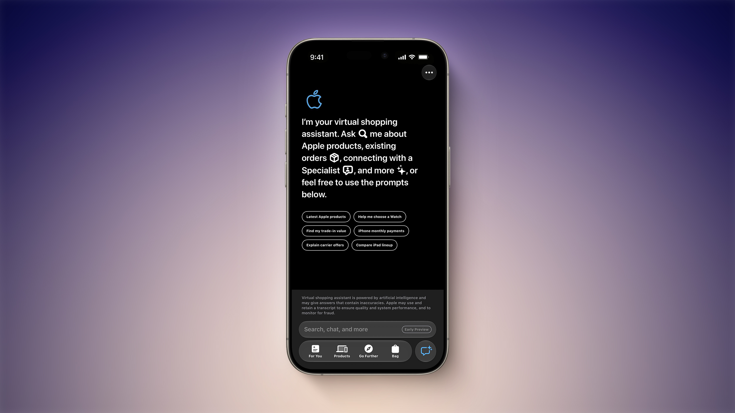 Apple Store App Rolling Out 'Early Preview' of New Shopping Assistant