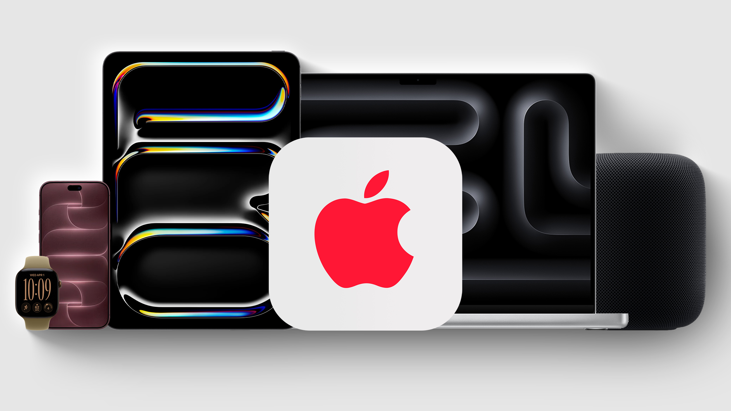 Гайд по AppleCare: стоит ли покупать расширенную гарантию Apple? Логотип программы AppleCare на устройствах Apple