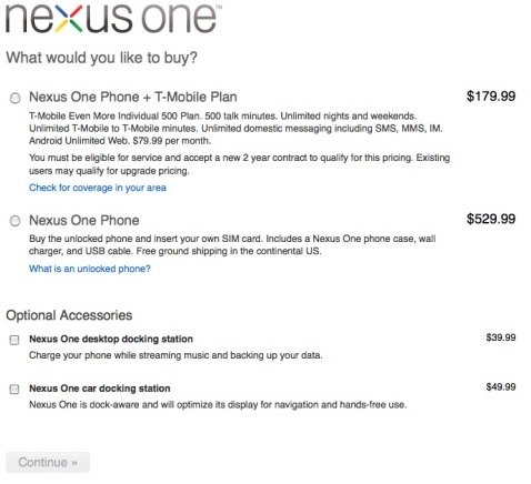093053 nexus one order page